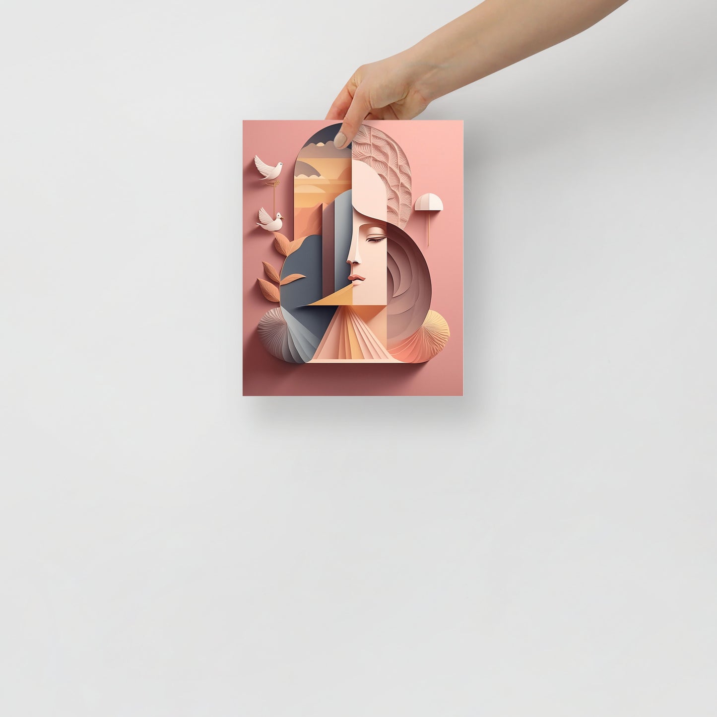 Face Flying with Birds Poster