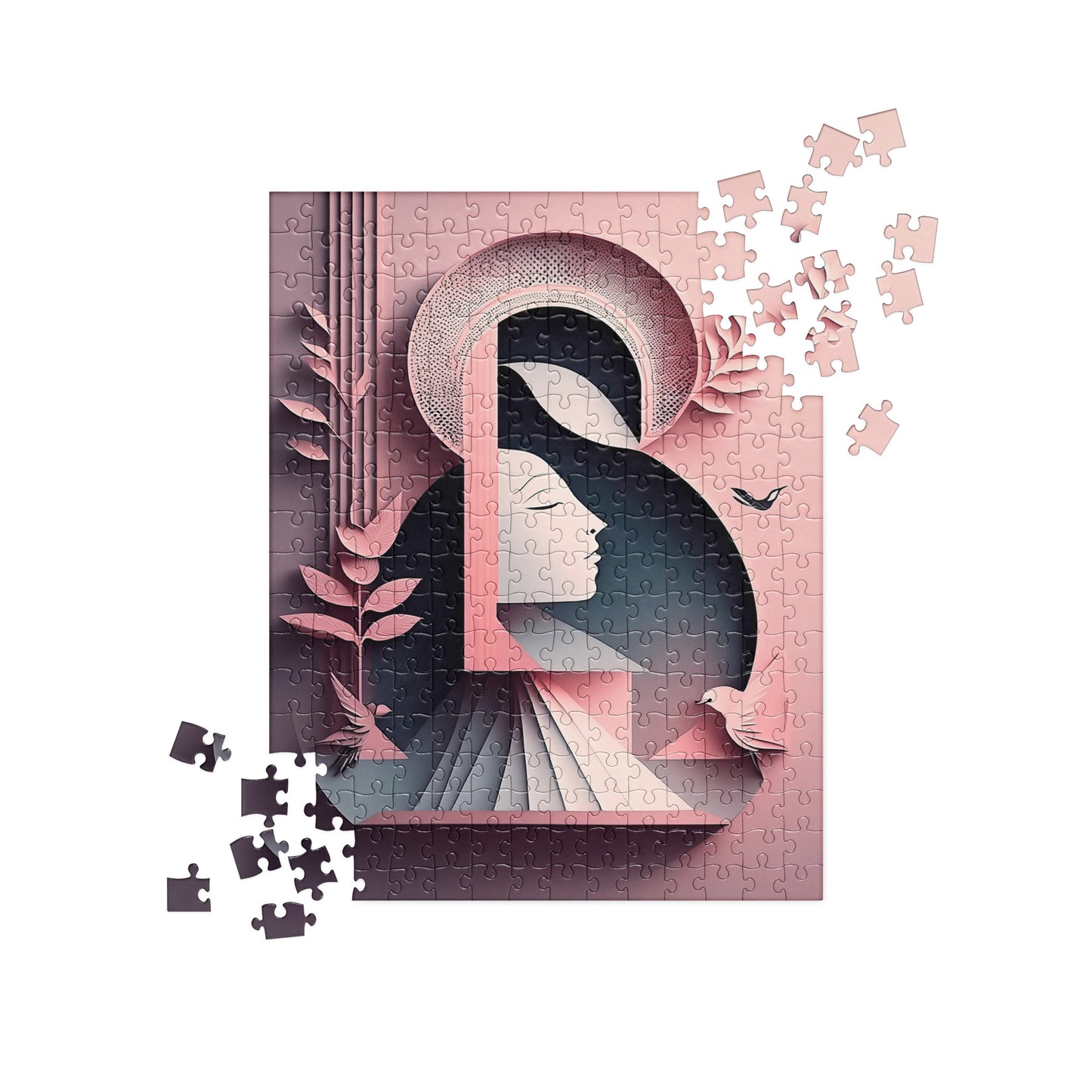 Happy Face with Birds Jigsaw puzzle