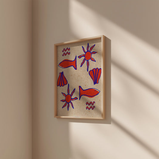Double Fish Poster