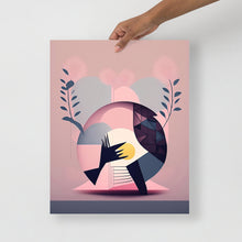 Load image into Gallery viewer, Pink Abstract With Leaves Poster
