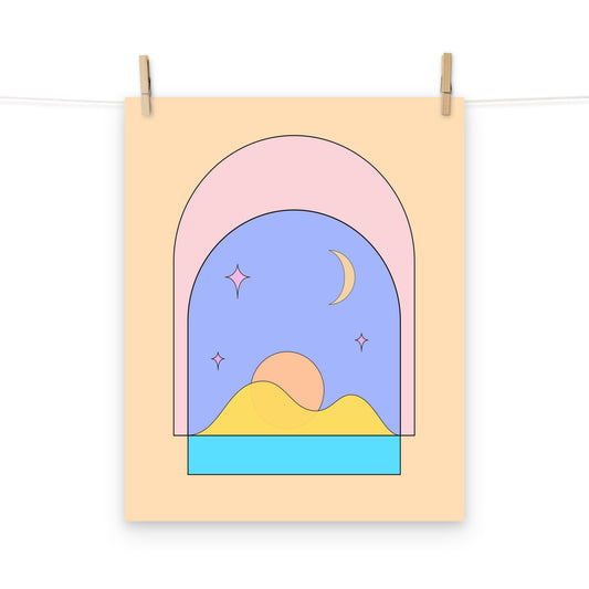 YELLOW ARCHWAYS POSTER