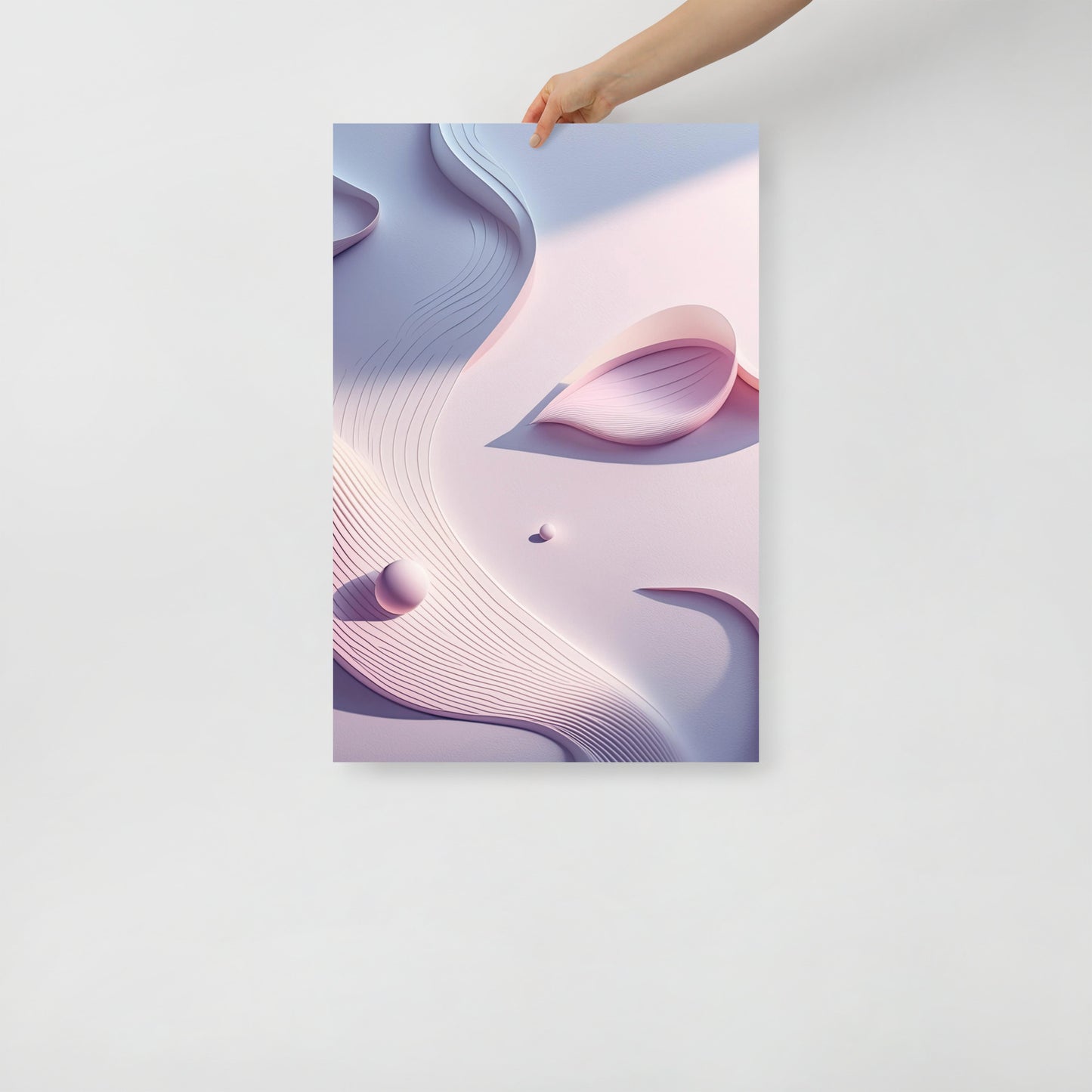 Pastel Shapes Purple and Pink Poster