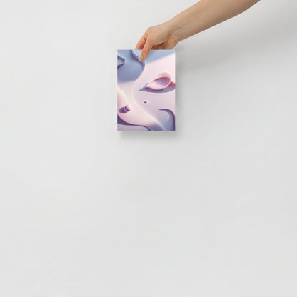 Pastel Shapes Purple and Pink Poster