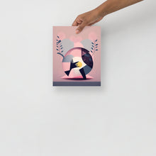 Load image into Gallery viewer, Pink Abstract With Leaves Poster

