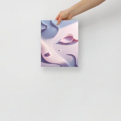 Pastel Shapes Purple and Pink Poster